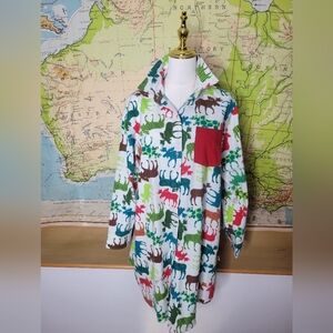 Lazy One Womens Reindeer  Nightgown  Multicolor. Size S/M Flannel Sleepwear